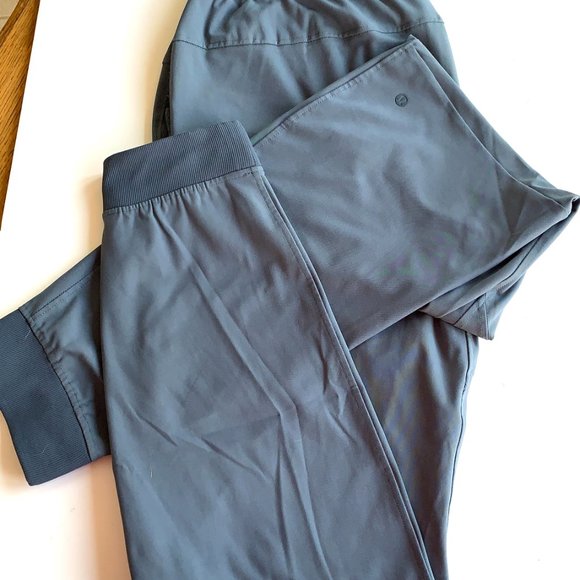 LULULEMON Jogger Pants Mens Extra Large BLUE GREY Pull on Elastic Drawstring Wai - Picture 12 of 13